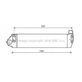Intercooler, échangeur AVA QUALITY COOLING RT4482
