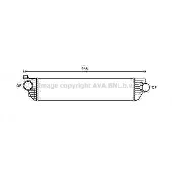 Intercooler, échangeur AVA QUALITY COOLING RT4498