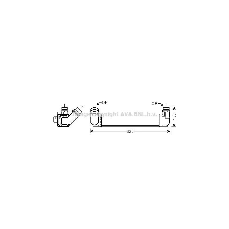 Intercooler, échangeur AVA QUALITY COOLING RT4564