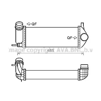 Intercooler, échangeur AVA QUALITY COOLING RT4615