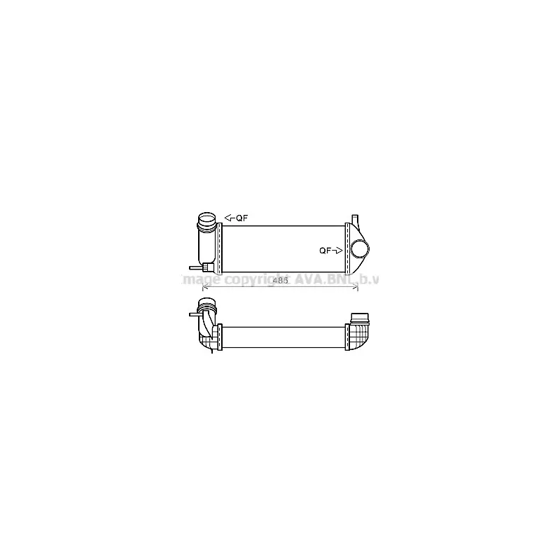 Intercooler, échangeur AVA QUALITY COOLING RT4615