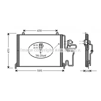 Condenseur, climatisation AVA QUALITY COOLING RT5144