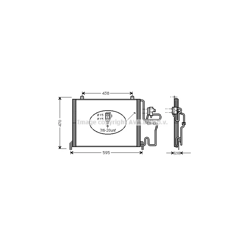 Condenseur, climatisation AVA QUALITY COOLING RT5144