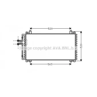 Condenseur, climatisation AVA QUALITY COOLING RT5183