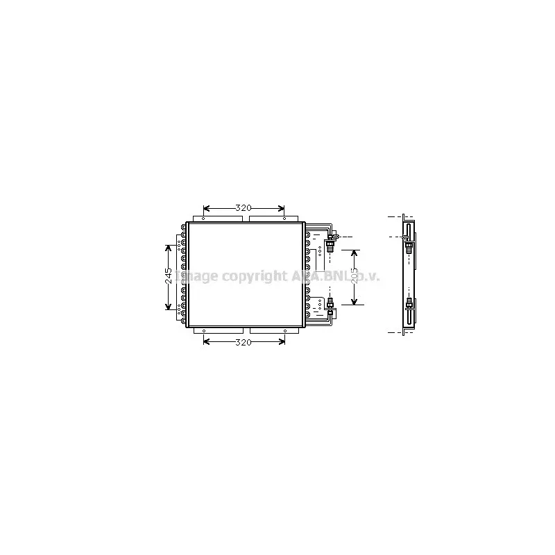 Condenseur, climatisation AVA QUALITY COOLING RT5187