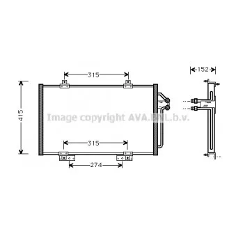 Condenseur, climatisation AVA QUALITY COOLING RT5188