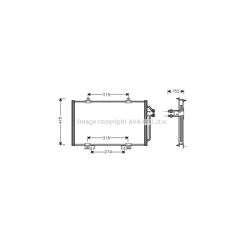 Condenseur, climatisation AVA QUALITY COOLING RT5188
