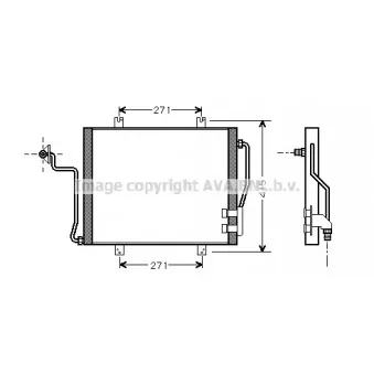 Condenseur, climatisation AVA QUALITY COOLING RT5191