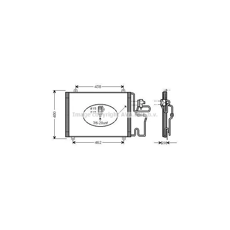Condenseur, climatisation AVA QUALITY COOLING RT5192D