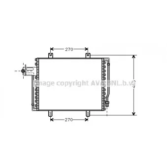 Condenseur, climatisation AVA QUALITY COOLING RT5193