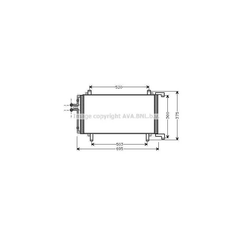 Condenseur, climatisation AVA QUALITY COOLING RT5196