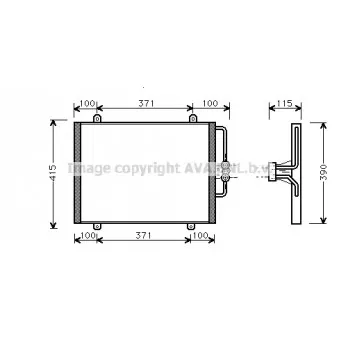 Condenseur, climatisation AVA QUALITY COOLING RT5201