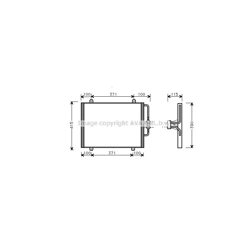 Condenseur, climatisation AVA QUALITY COOLING RT5201