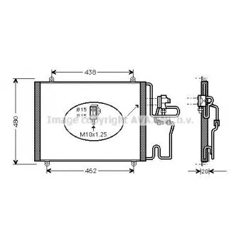 Condenseur, climatisation AVA QUALITY COOLING RT5204D