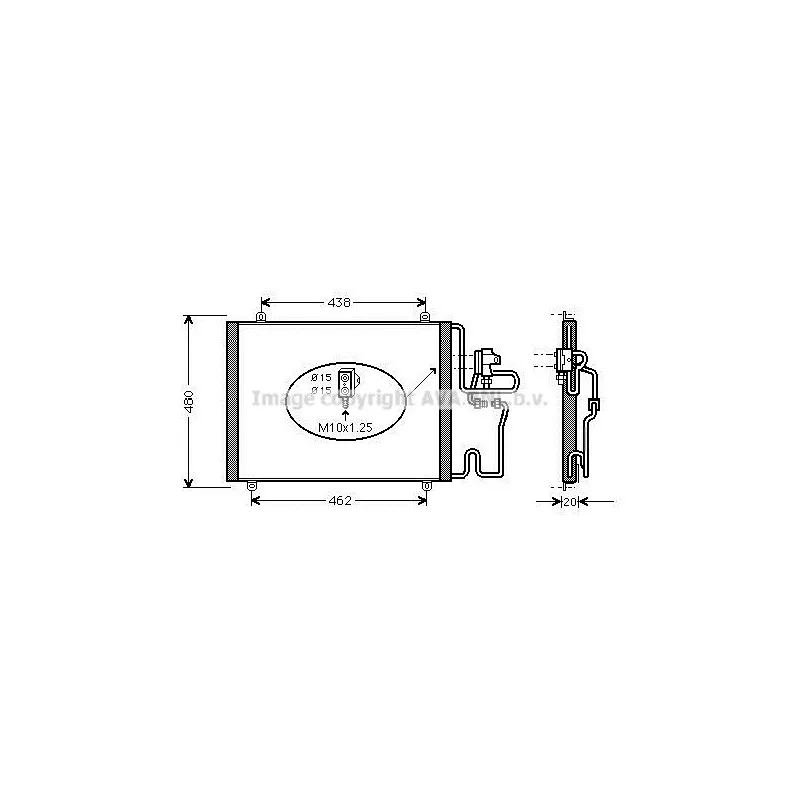 Condenseur, climatisation AVA QUALITY COOLING RT5204D