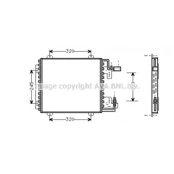 Condenseur, climatisation AVA QUALITY COOLING RT5210