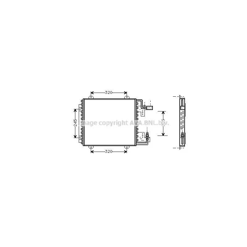 Condenseur, climatisation AVA QUALITY COOLING RT5210