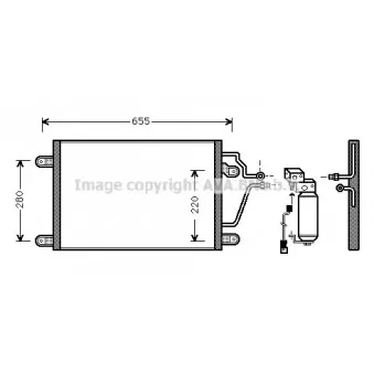 Condenseur, climatisation AVA QUALITY COOLING RT5211