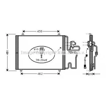 Condenseur, climatisation AVA QUALITY COOLING RT5219D