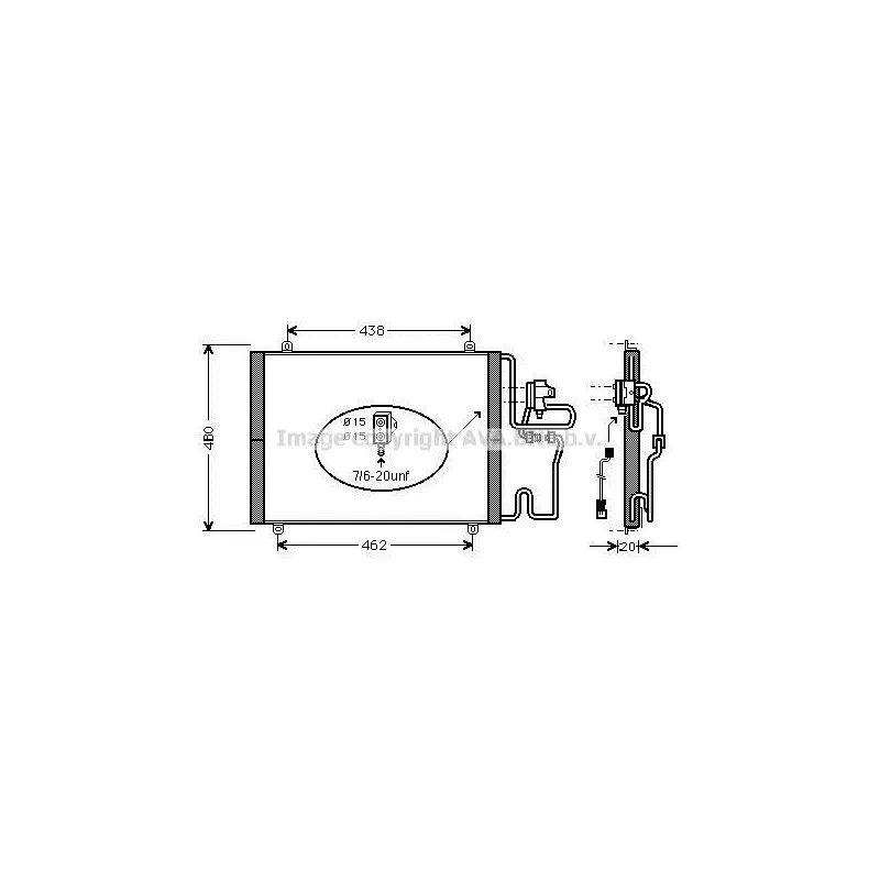 Condenseur, climatisation AVA QUALITY COOLING RT5219D
