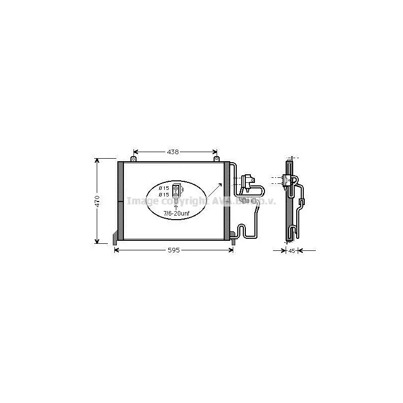 Condenseur, climatisation AVA QUALITY COOLING RT5245D