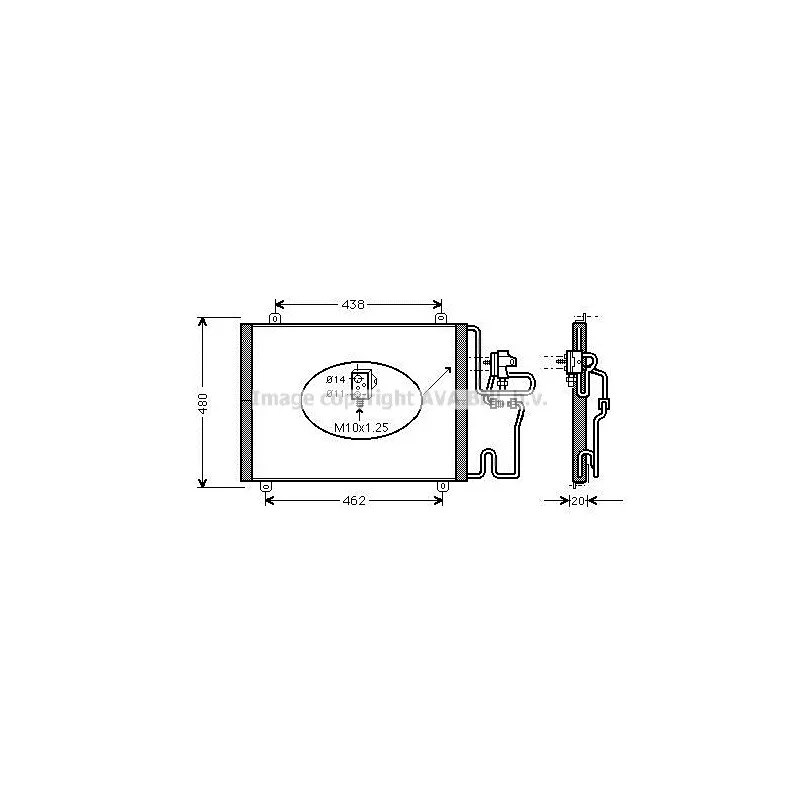Condenseur, climatisation AVA QUALITY COOLING RT5246D