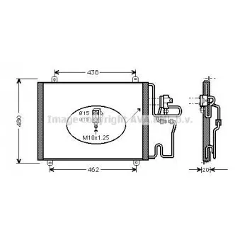 Condenseur, climatisation AVA QUALITY COOLING RT5247D