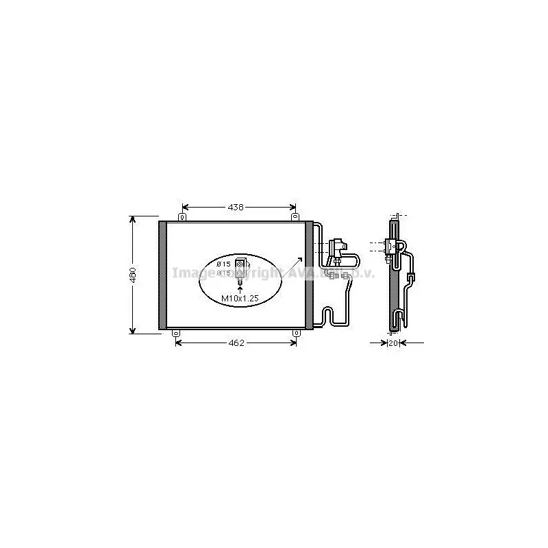 Condenseur, climatisation AVA QUALITY COOLING RT5247D