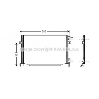 Condenseur, climatisation AVA QUALITY COOLING RT5339