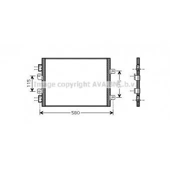 Condenseur, climatisation AVA QUALITY COOLING RT5341