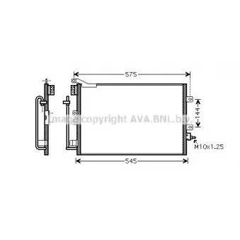 Condenseur, climatisation AVA QUALITY COOLING RT5395D