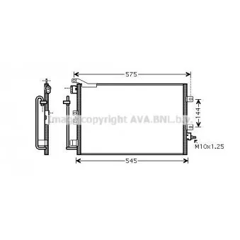Condenseur, climatisation AVA QUALITY COOLING RT5417D