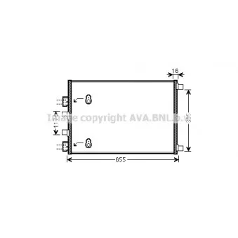 Condenseur, climatisation AVA QUALITY COOLING RT5422