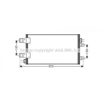 Condenseur, climatisation AVA QUALITY COOLING RT5443