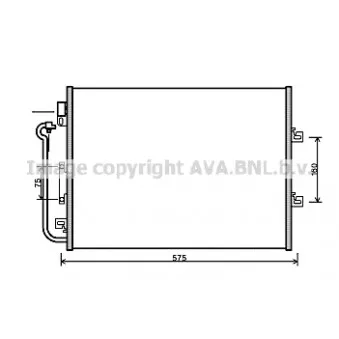 Condenseur, climatisation AVA QUALITY COOLING RT5454D