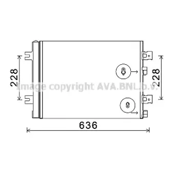 Condenseur, climatisation AVA QUALITY COOLING RT5467D