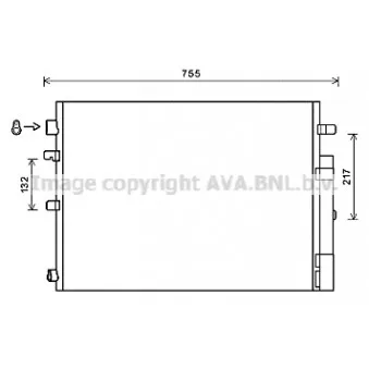 Condenseur, climatisation AVA QUALITY COOLING RT5606D