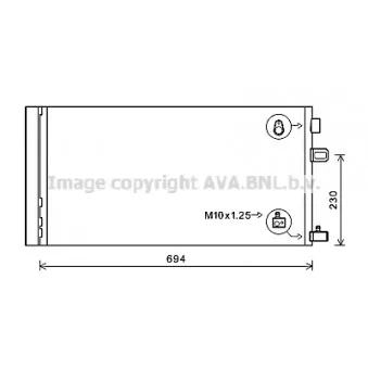 Condenseur, climatisation AVA QUALITY COOLING RT5618D