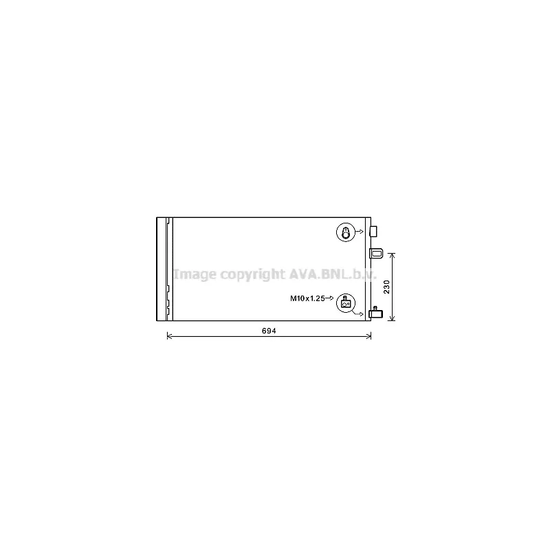 Condenseur, climatisation AVA QUALITY COOLING RT5618D