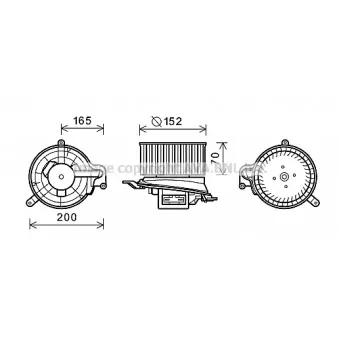 Moteur électrique, pulseur d'air habitacle AVA QUALITY COOLING RT7519