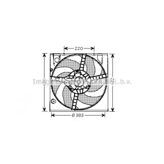Ventilateur, refroidissement du moteur AVA QUALITY COOLING RT7522