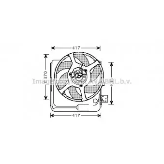 Ventilateur, refroidissement du moteur AVA QUALITY COOLING RT7524
