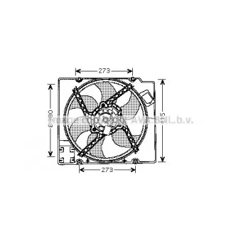 Ventilateur, refroidissement du moteur AVA QUALITY COOLING RT7525