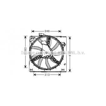 Ventilateur, refroidissement du moteur AVA QUALITY COOLING RT7526