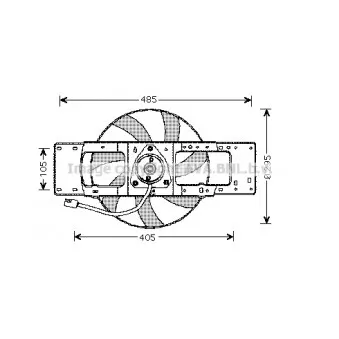 Ventilateur, refroidissement du moteur AVA QUALITY COOLING RT7528