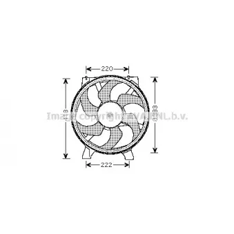 Ventilateur, refroidissement du moteur AVA QUALITY COOLING RT7529