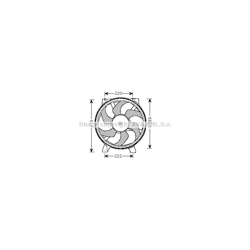 Ventilateur, refroidissement du moteur AVA QUALITY COOLING RT7529