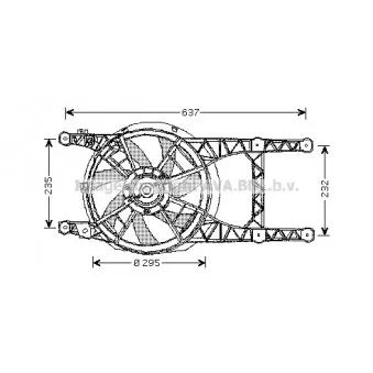 Ventilateur, refroidissement du moteur AVA QUALITY COOLING RT7531