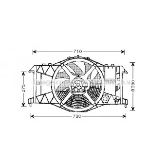 Ventilateur, refroidissement du moteur AVA QUALITY COOLING RT7533