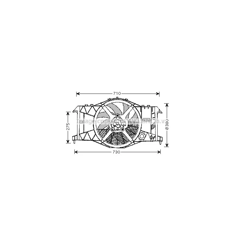 Ventilateur, refroidissement du moteur AVA QUALITY COOLING RT7533